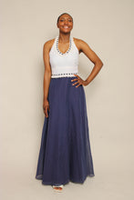 70s Eyelet Lace Halter Dress