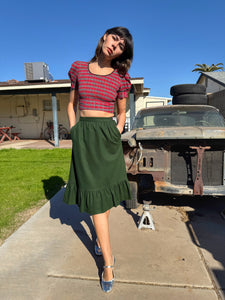 80s Green Lanz Skirt