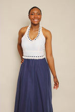 70s Eyelet Lace Halter Dress