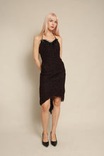 1980s Contempo Casuals Lace Cocktail Dress With Feather Trim