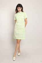60s Green Plaid Dress