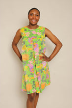60s Butterfly Floral Trapeze Dress