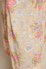 70s Flutter Sleeve Bird Print Dress
