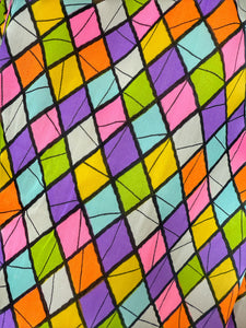 60s Rainbow Mosaic Dress