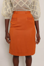 40s Orange Gabardine Skirt