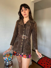 70s Detailed Stitch Suede Jacket