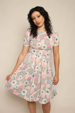 60s Floral Abstract Dress