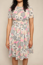 60s Floral Abstract Dress