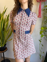70s Novelty Print Mod Mini Dress