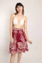 70s Bird Print Wrap Skirt
