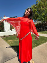 70s Rainbow Striped Dress & Cape Set
