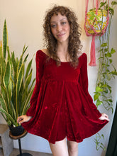 70s Flouncy Velvet Romper