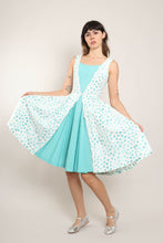 50s Teal Floral Dress