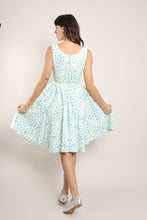 50s Teal Floral Dress