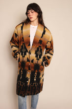 90s Brown Southwestern Wool Coat