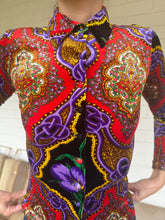 90s Betsey Johnson Paisley Velvet Shirt