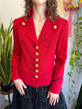 90s Red Military Jacket