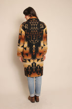90s Brown Southwestern Wool Coat