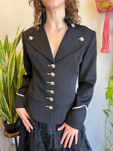 90s Black Military Jacket