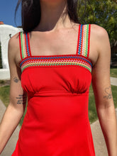 70s Rainbow Striped Dress & Cape Set