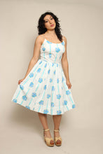 60s Floral Sun Dress With Cardigan