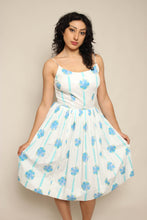 60s Floral Sun Dress With Cardigan