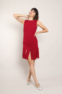 60s Merlot Carwash Dress