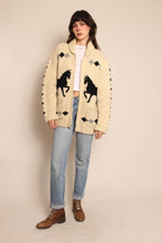60s Horse Print Cowichan Sweater