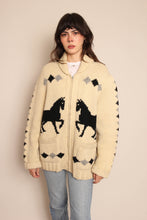 60s Horse Print Cowichan Sweater