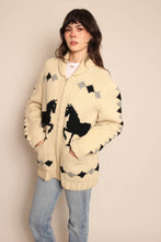 60s Horse Print Cowichan Sweater