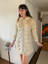 60s Chevron Mink Fur Coat