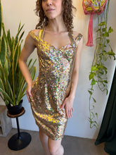90s Gold Sequined Dress