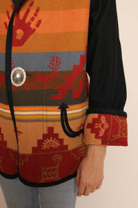 90s Reversible Southwestern Wool Jacket