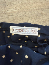 1980s Capriccio Black Polka Dot Dress With Peek-A-Boo Open Back