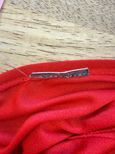 1980s Red Ruched Disco Party Dress