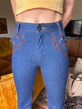 70s Faded Glory Embroidered Jeans