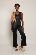 70s Wet Look Bell Bottom Jumpsuit