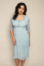 Y2K Floral Chiffon Peasant Dress