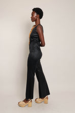 70s Wet Look Bell Bottom Jumpsuit