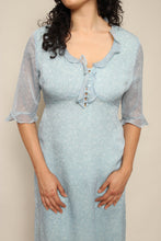 Y2K Floral Chiffon Peasant Dress