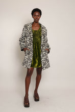 00s Zebra Faux Fur Coat