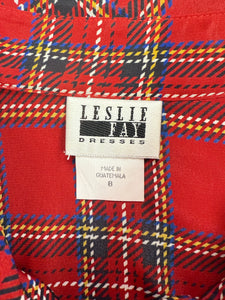 80s Tartan Plaid Dress