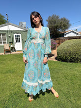 70s Floral Angel Sleeve Dress