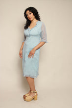 Y2K Floral Chiffon Peasant Dress