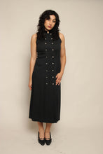 90s Charcoal Military Dress