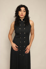 90s Charcoal Military Dress