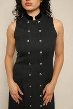 90s Charcoal Military Dress