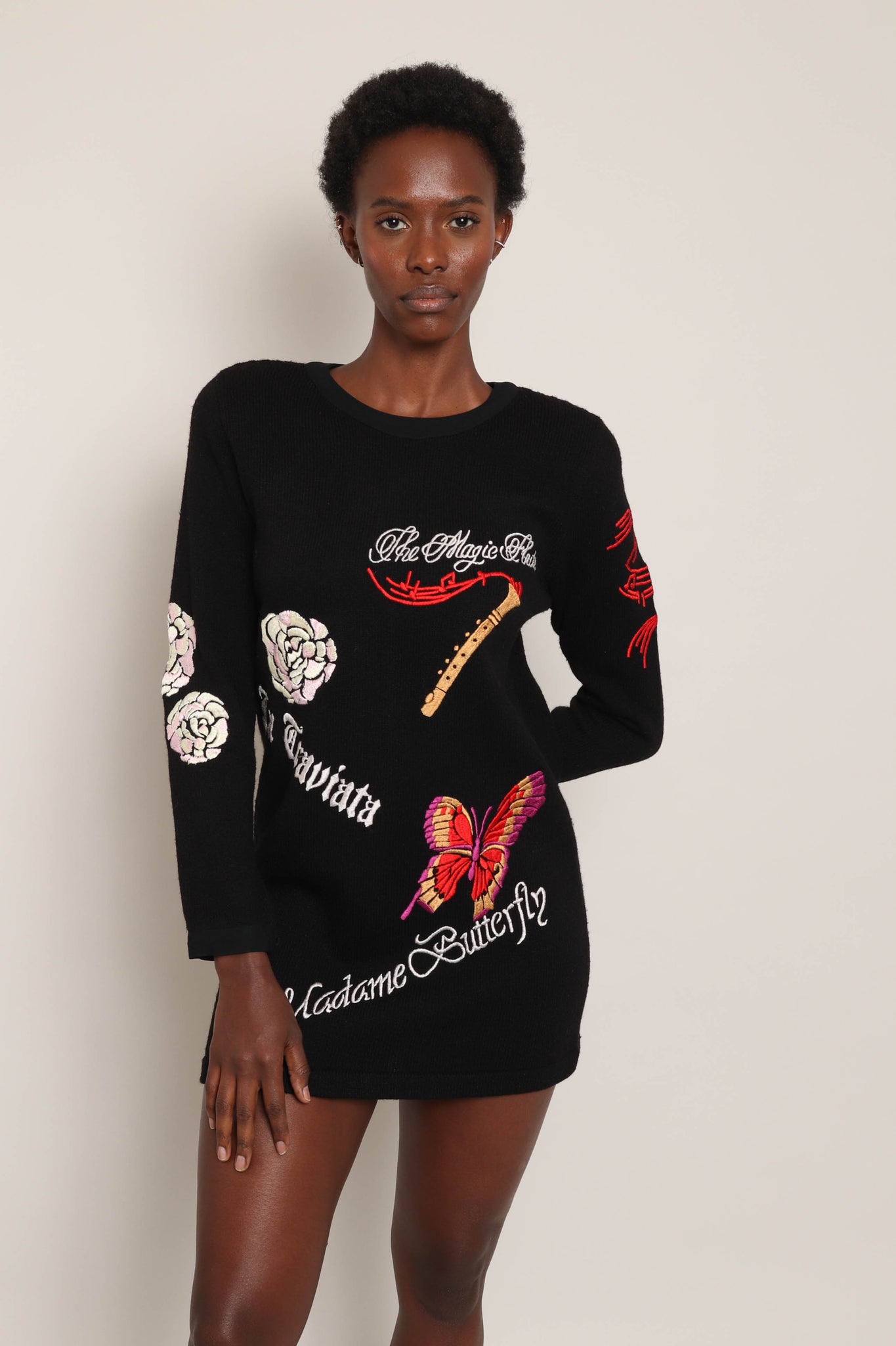 80s Opera Print Sweater Dress 80s Opera Print Sweater Dress
