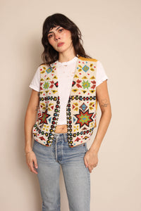 80s Beaded Southwestern Vest