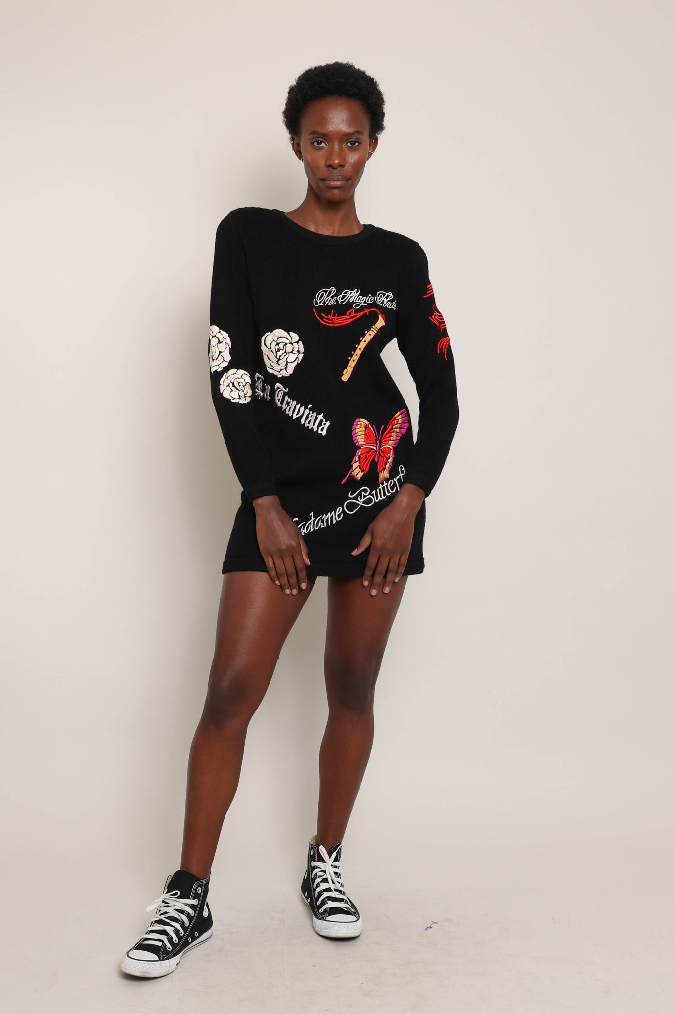 80s Opera Print Sweater Dress 80s Opera Print Sweater Dress